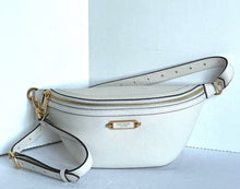 Load image into Gallery viewer, Kate Spade Gramercy Medium Belt Bag White Leather Adjustable Strap Fanny Pack