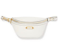 Load image into Gallery viewer, Kate Spade Gramercy Medium Belt Bag White Leather Adjustable Strap Fanny Pack