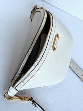 Load image into Gallery viewer, Kate Spade Gramercy Medium Belt Bag White Leather Adjustable Strap Fanny Pack