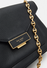 Load image into Gallery viewer, Kate Spade Gramercy Shoulder Bag Black Medium Convertible Leather Flap Chain