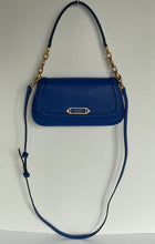 Load image into Gallery viewer, Kate Spade Gramercy Small Flap Shoulder Bag Blueberry Leather Crossbody Chain