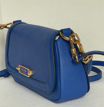 Load image into Gallery viewer, Kate Spade Gramercy Small Flap Shoulder Bag Blueberry Leather Crossbody Chain