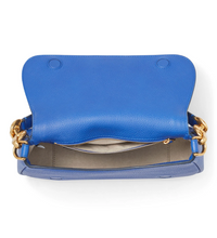 Load image into Gallery viewer, Kate Spade Gramercy Small Flap Shoulder Bag Blueberry Leather Crossbody Chain