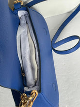 Load image into Gallery viewer, Kate Spade Gramercy Small Flap Shoulder Bag Blueberry Leather Crossbody Chain