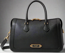 Load image into Gallery viewer, Kate Spade Gramercy Medium Satchel Black Leather Structured Crossbody Bag