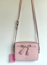 Load image into Gallery viewer, Kate Spade Hayes Camera Bag Medium Crossbody Pink Leather Tassels