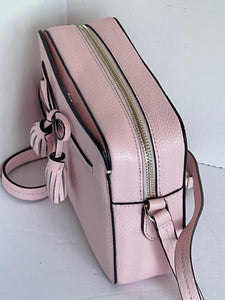 Kate Spade Hayes Camera Bag Medium Crossbody Pink Leather Tassels