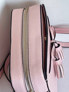 Kate Spade Hayes Camera Bag Medium Crossbody Pink Leather Tassels