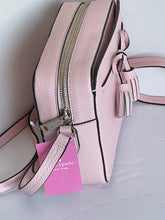 Load image into Gallery viewer, Kate Spade Hayes Camera Bag Medium Crossbody Pink Leather Tassels