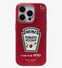 Load image into Gallery viewer, Kate Spade Heinz iPhone 15 Pro Case Glitter Red Ketchup Magsafe Collection