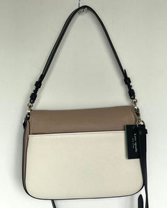 Kate Spade Hudson Colorblocked Medium Convertible Brown Shoulder Bag Crossbody