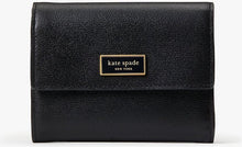 Load image into Gallery viewer, Kate Spade Katy Bifold Flap Wallet Womens Black Quilted Leather Compact