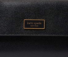 Load image into Gallery viewer, Kate Spade Katy Bifold Flap Wallet Womens Black Quilted Leather Compact