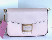 Load image into Gallery viewer, Kate Spade Katy Flap Chain Crossbody Mochi Pink Textured Leather Shoulder Bag