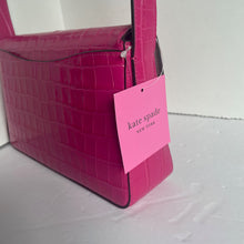 Load image into Gallery viewer, Kate Spade Katy Shoulder Bag Pink Croc-embossed Medium Leather 90s Italian