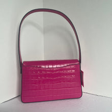 Load image into Gallery viewer, Kate Spade Katy Shoulder Bag Pink Croc-embossed Medium Leather 90s Italian