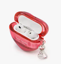Load image into Gallery viewer, KateSpadeKeyToMyHeartLiquidGlitterAirpodsProGen2Caseb