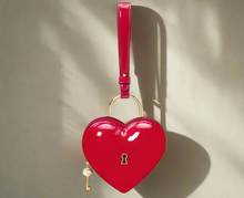 Load image into Gallery viewer, KateSpadeKeyToMyHeartWristletRedPatentLeatherBagAirpodsCardHolder