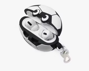 Kate Spade Kickoff 3d Ball Airpod Pro 2nd Gen Case Soccer Black White Keyring