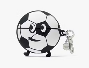 Kate Spade Kickoff 3d Ball Airpod Pro 2nd Gen Case Soccer Black White Keyring