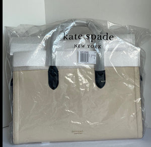 Kate Spade Knott Commuter Bag Laptop Tote Womens Colorblock Large Leather Crossbody