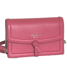 Load image into Gallery viewer, Kate Spade Knott Flap Pink Crossbody Small Leather Shoulder Bag, Orchid