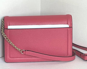 Kate Spade Knott Flap Small Crossbody Womens Pink Leather Shoulder Bag, Orchid