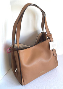 Kate Spade Knott Large Shoulder Bag Brown Leather Satchel 13in Laptop Bungalow