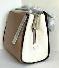 Load image into Gallery viewer, Kate Spade Knott Large Shoulder Bag Womens Beige Leather Satchel 13in Laptop