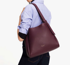 Kate Spade Knott Large Shoulder Bag Womens Red Leather Satchel 13in Laptop