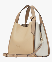 Load image into Gallery viewer, Kate Spade Knott Medium Crossbody Beige Leather Satchel Shoulder Bag Colorblock