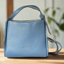 Load image into Gallery viewer, Kate Spade Knott Medium Crossbody Blue Leather Suede Satchel Bag Manta