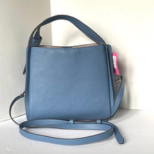 Load image into Gallery viewer, Kate Spade Knott Medium Crossbody Blue Leather Suede Satchel Bag Manta