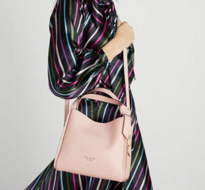 Kate Spade Knott Medium Crossbody Mochi Pink Leather Satchel Shoulder Bag