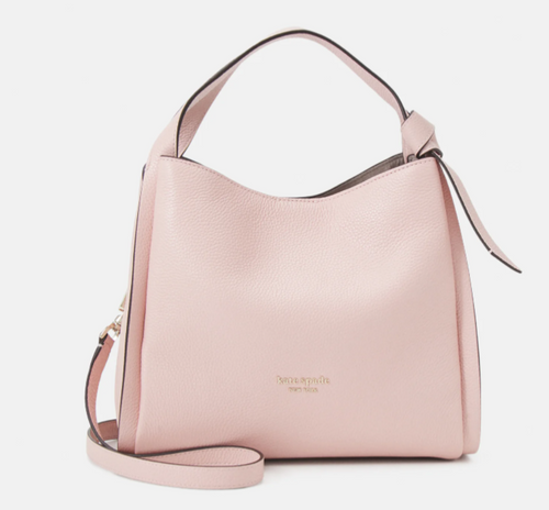 Kate Spade Knott Medium Crossbody Mochi Pink Leather Satchel Shoulder Bag