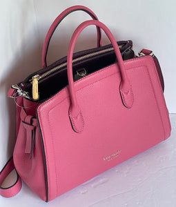 Kate Spade Knott Medium Satchel Pink Leather Crossbody Shoulder Bag Orchid