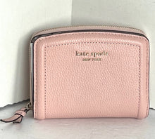 Load image into Gallery viewer, Kate Spade Knott Small Compact Wallet Womens Mochi Pink Leather Bifold Snap Coin
