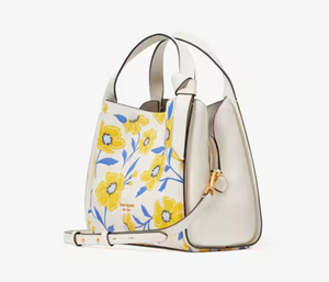 Kate Spade Knott Medium Crossbody Floral Sunshine Cream Yellow Leather ORGPKG