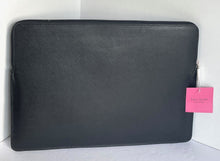 Load image into Gallery viewer, Kate Spade Laptop Sleeve Spencer Case Black Leather Padded Computer Pouch