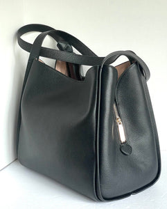 Kate Spade Large Knott Shoulder Bag Womens Black Leather Satchel 13in Laptop