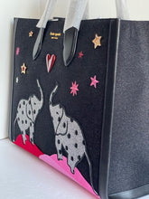 Load image into Gallery viewer, Kate Spade Large Manhattan Ellie Elephant Tote Black Embellished Shoulder Bag