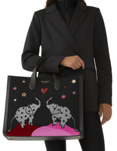 Load image into Gallery viewer, Kate Spade Large Manhattan Ellie Elephant Tote Black Embellished Shoulder Bag