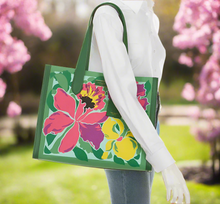 Load image into Gallery viewer, Kate Spade Large Manhattan Orchid Bloom Canvas Over The Shoulder Tote