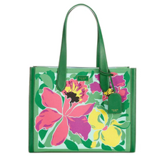 Load image into Gallery viewer, Kate Spade Large Manhattan Orchid Bloom Canvas Over The Shoulder Tote