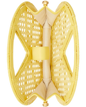 Load image into Gallery viewer, Kate Spade Lemon Drop Rattan Top-Handle Yellow Leather Crossbody Bag ORIG PKG