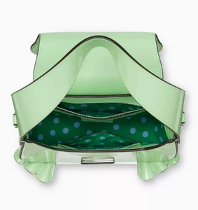 Kate Spade Lily Patent Leather 3D Frog Hobo Bag Green Purse Handbag Novelty