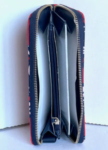 Kate Spade Chelsea Gingham Wallet Womens Black Large Nylon Continental Zip (1)