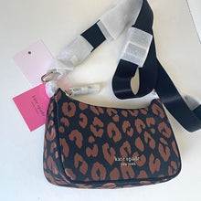 Load image into Gallery viewer, Kate Spade leopard print bag with a pink tag on a white background