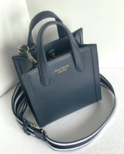 Load image into Gallery viewer, Kate Spade Manhattan Mini Tote Crossbody Blue Leather Shoulder Bag