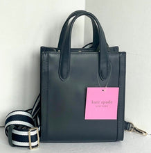 Load image into Gallery viewer, Kate Spade Manhattan Mini Tote Crossbody Blue Leather Shoulder Bag